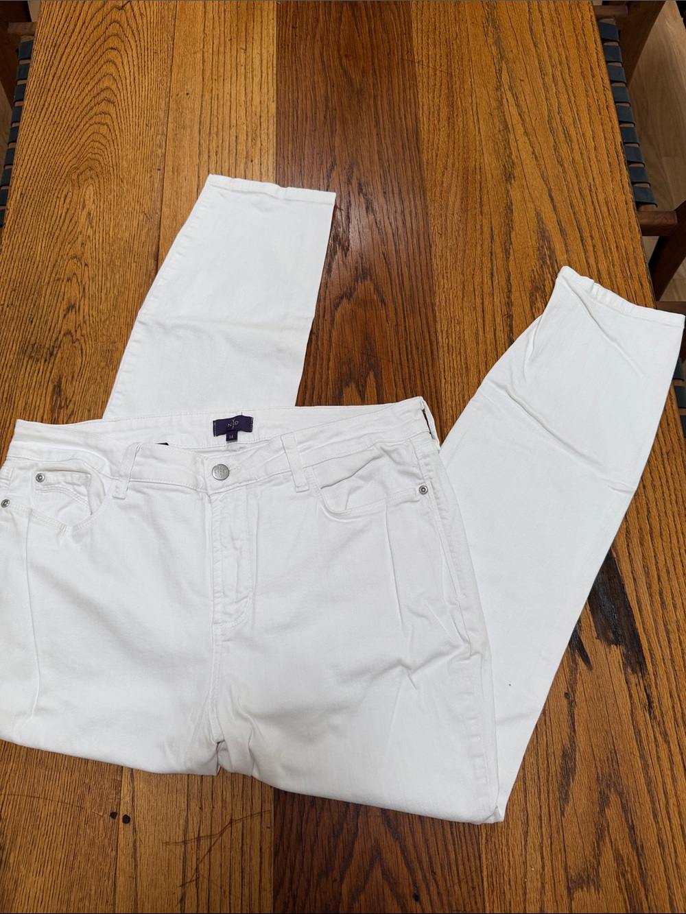NYJD White Ankle Slim Jeans